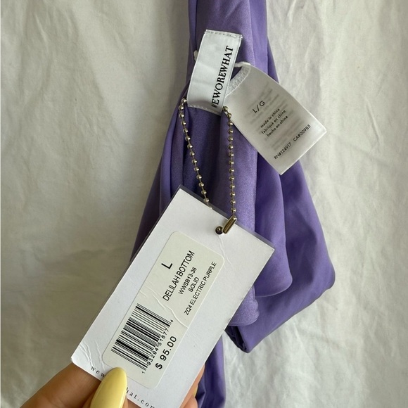 WEWOREWHAT Delilah Bikini Bottom in Amethyst Size Large NEW - Picture 3 of 11